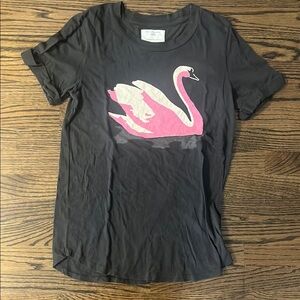 Anthropologie Pink Swan tee - small